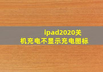 ipad2020关机充电不显示充电图标