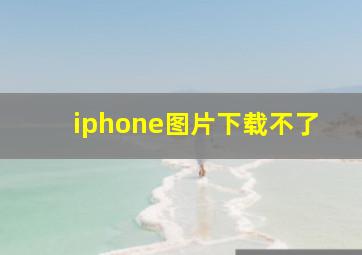 iphone图片下载不了