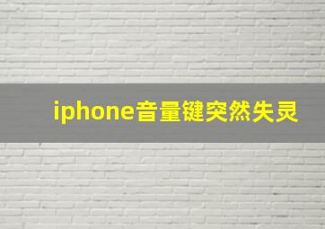 iphone音量键突然失灵