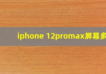 iphone 12promax屏幕多大