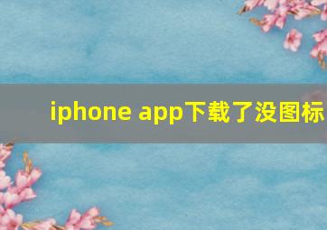 iphone app下载了没图标