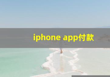 iphone app付款