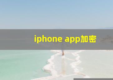 iphone app加密