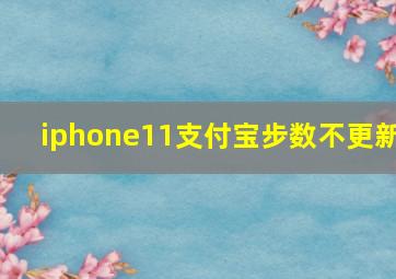 iphone11支付宝步数不更新