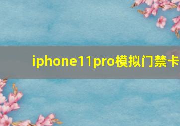 iphone11pro模拟门禁卡