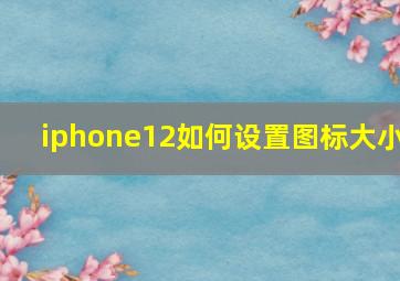 iphone12如何设置图标大小