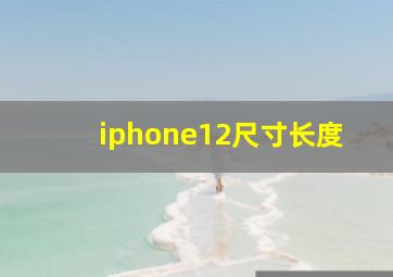 iphone12尺寸长度