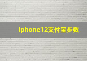 iphone12支付宝步数