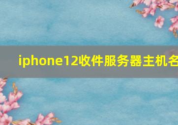 iphone12收件服务器主机名