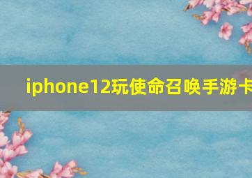 iphone12玩使命召唤手游卡