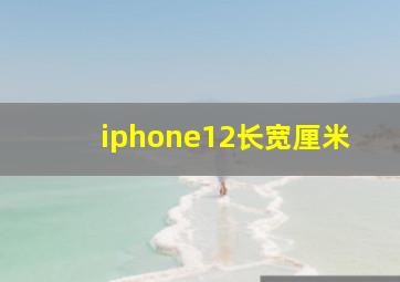 iphone12长宽厘米