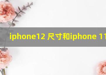 iphone12 尺寸和iphone 11尺寸