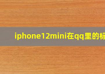 iphone12mini在qq里的标识