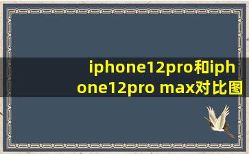 iphone12pro和iphone12pro max对比图