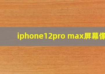 iphone12pro max屏幕像素