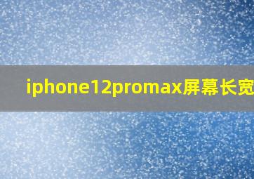 iphone12promax屏幕长宽比例