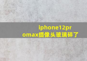 iphone12promax摄像头玻璃碎了