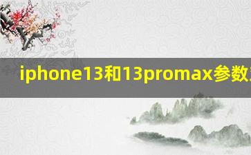 iphone13和13promax参数对比图