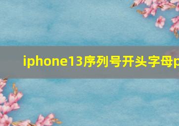 iphone13序列号开头字母p