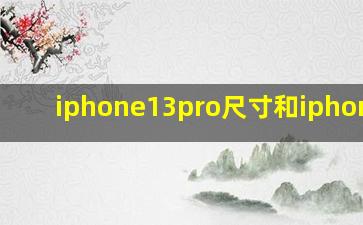 iphone13pro尺寸和iphone13