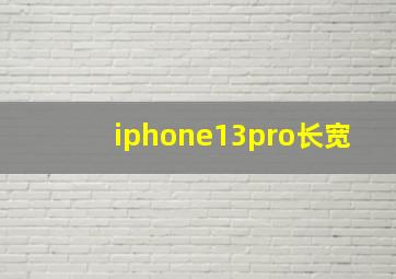 iphone13pro长宽