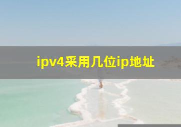 ipv4采用几位ip地址