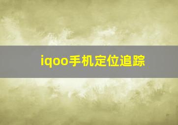 iqoo手机定位追踪