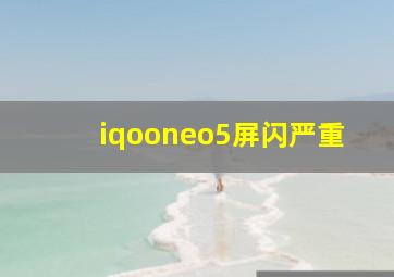 iqooneo5屏闪严重