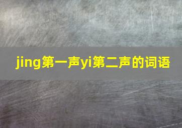 jing第一声yi第二声的词语