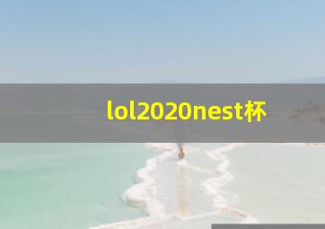 lol2020nest杯