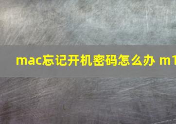 mac忘记开机密码怎么办 m1