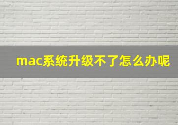 mac系统升级不了怎么办呢