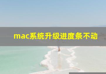 mac系统升级进度条不动