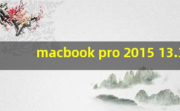 macbook pro 2015 13.3寸