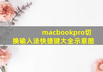 macbookpro切换输入法快捷键大全示意图