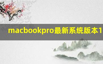 macbookpro最新系统版本12.3.1