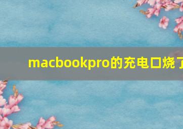 macbookpro的充电口烧了