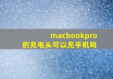 macbookpro的充电头可以充手机吗