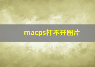 macps打不开图片