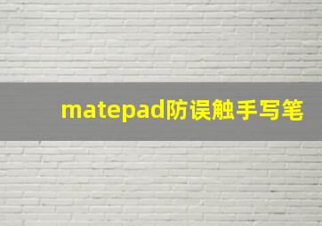 matepad防误触手写笔