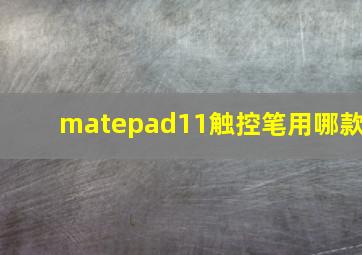 matepad11触控笔用哪款