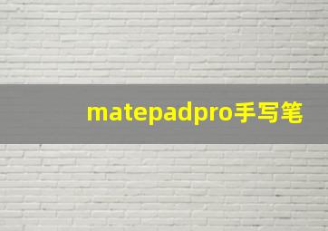 matepadpro手写笔