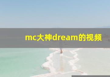 mc大神dream的视频