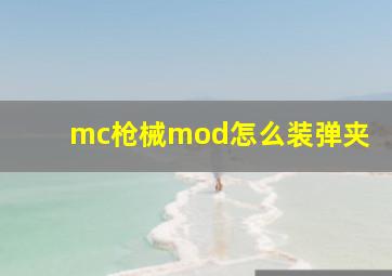 mc枪械mod怎么装弹夹