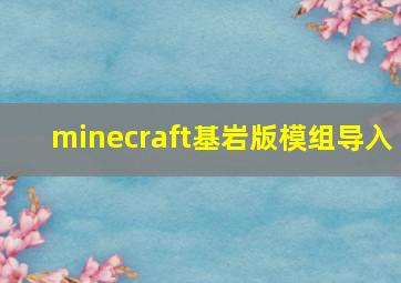 minecraft基岩版模组导入