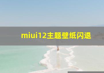 miui12主题壁纸闪退