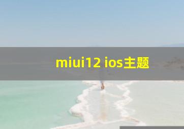 miui12 ios主题