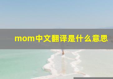 mom中文翻译是什么意思