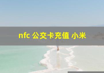 nfc 公交卡充值 小米