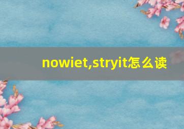 nowiet,stryit怎么读